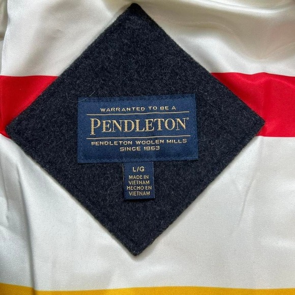 Pendleton Women's Jacket Coat Dark Heather Gray Wool Blend Full Zip L - Picture 3 of 7